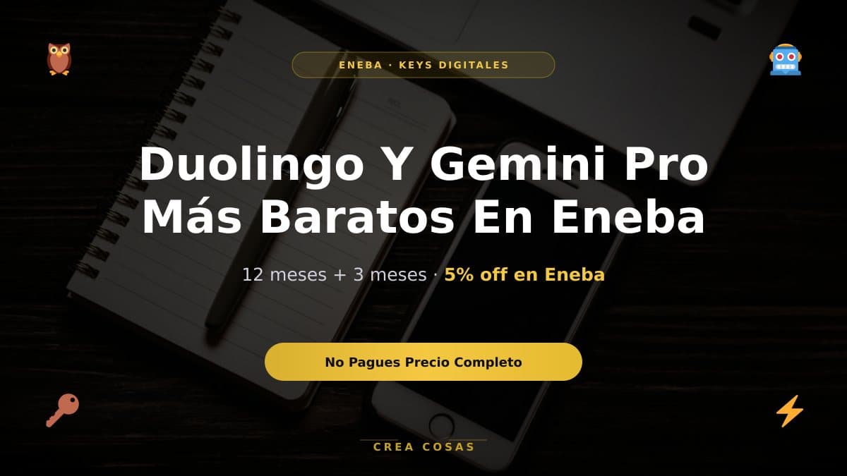 アイキャッチ画像： Duolingo SuperとGemini Proを安く買う方法｜Eneba