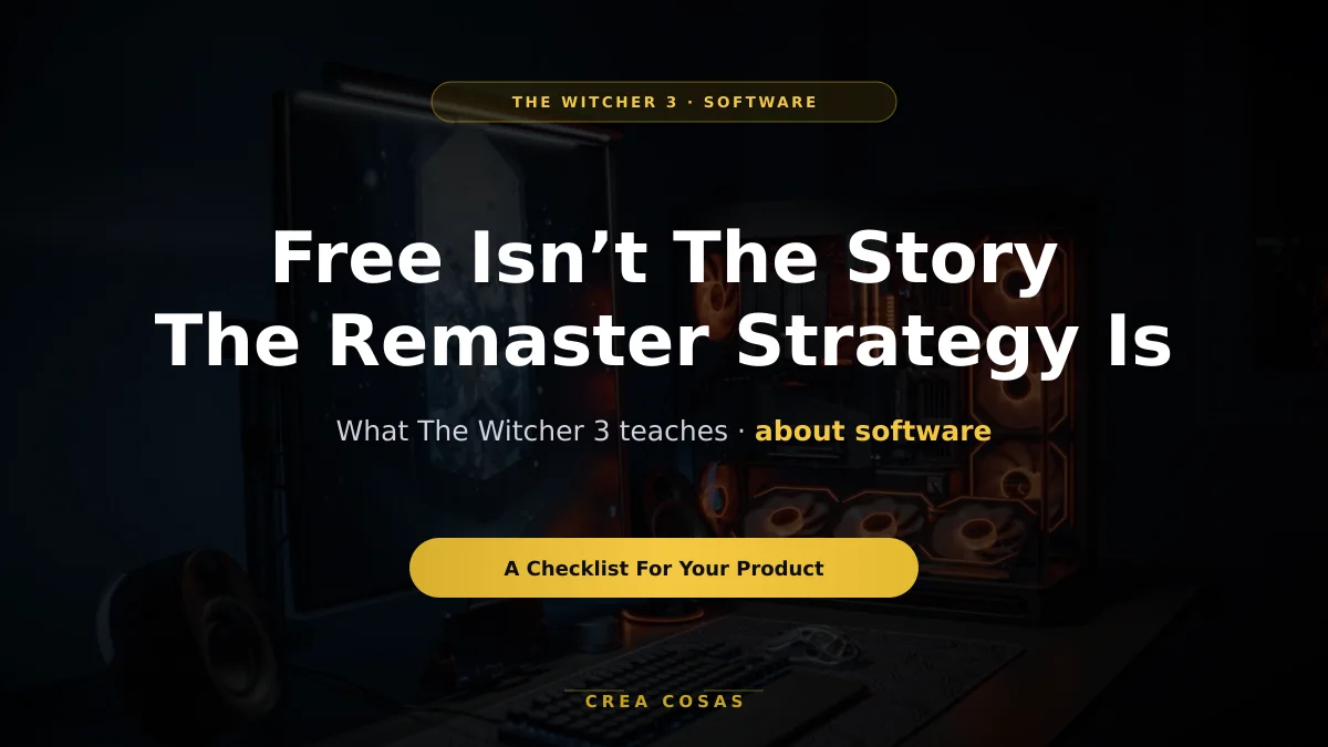Miniatura de The Witcher 3 Remastered: la lección del remaster para tu software