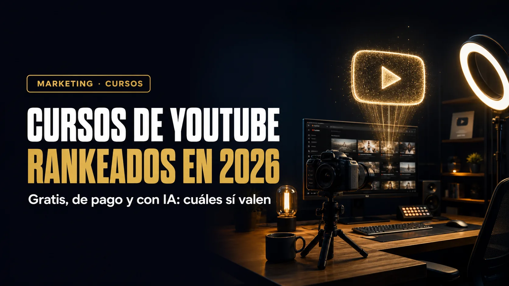 アイキャッチ画像: 2026年のYouTubeマーケティング講座ベスト(無料・有料・AI対応):価値があるのはどれか