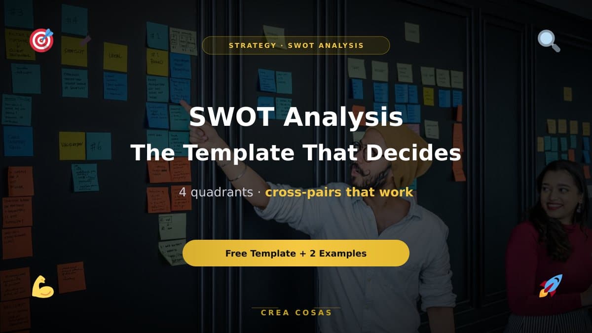 文章封面图: SWOT分析是什么?如何做(附模板)