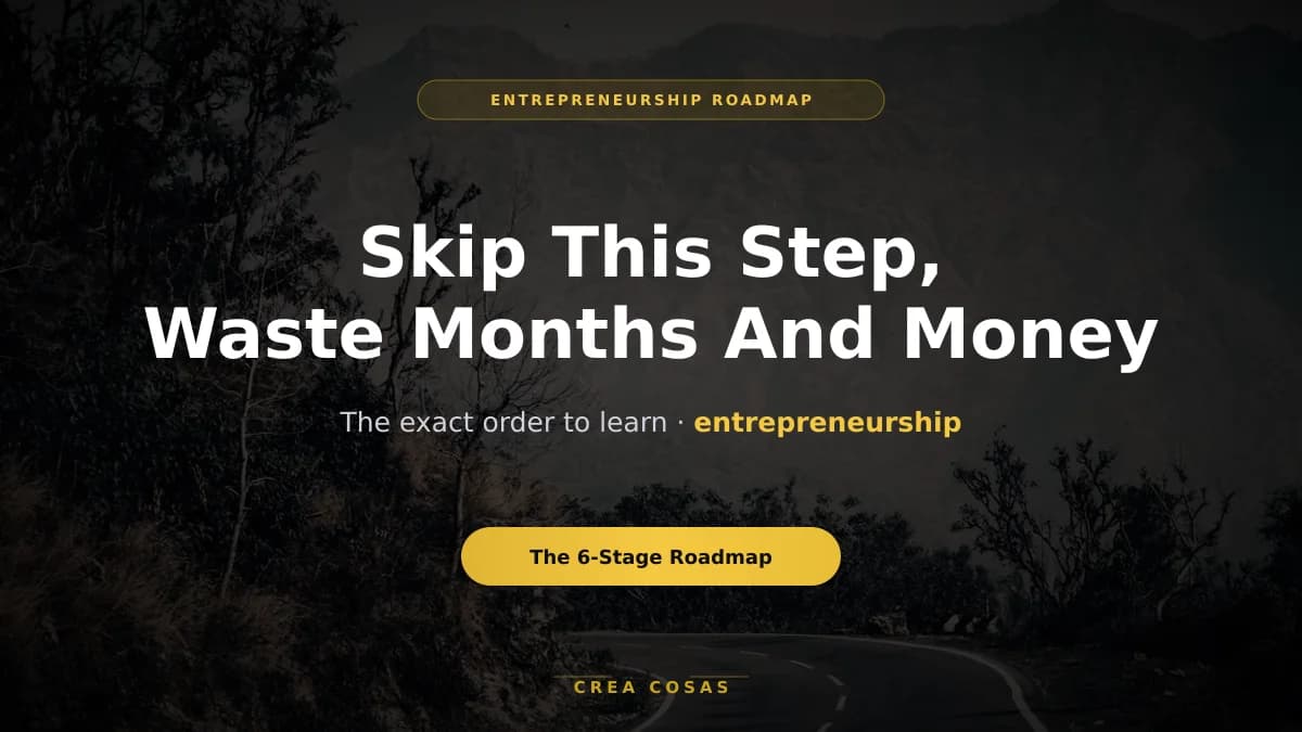Imagen destacada para Roadmap para aprender a emprender: qué estudiar y en qué orden
