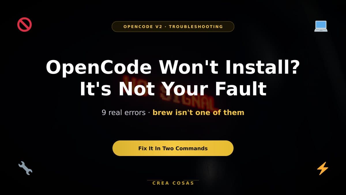 アイキャッチ画像: OpenCodeがインストールできない:よくあるエラーと直し方