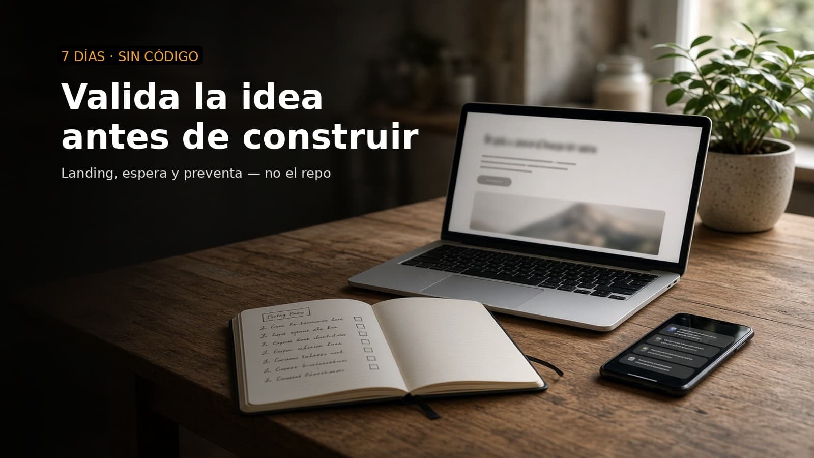 Imagen destacada para Cómo validar una idea de negocio en una semana sin gastar en desarrollo